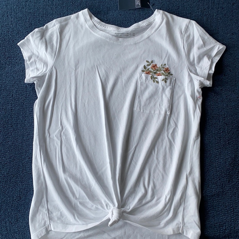 Abercrombie and Fitch Embroidered Pocket Tie Tee